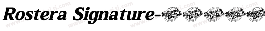 Rostera Signature字体转换